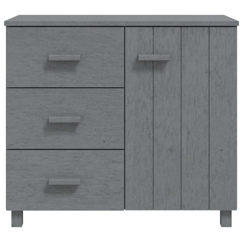 Szafka HAMAR, ciemnoszara, 90x40x80 cm, lite drewno sosnowe