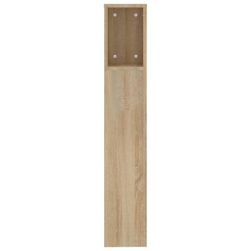 Wezgłowie łóżka z półkami, dąb sonoma, 200x18,5x104,5 cm