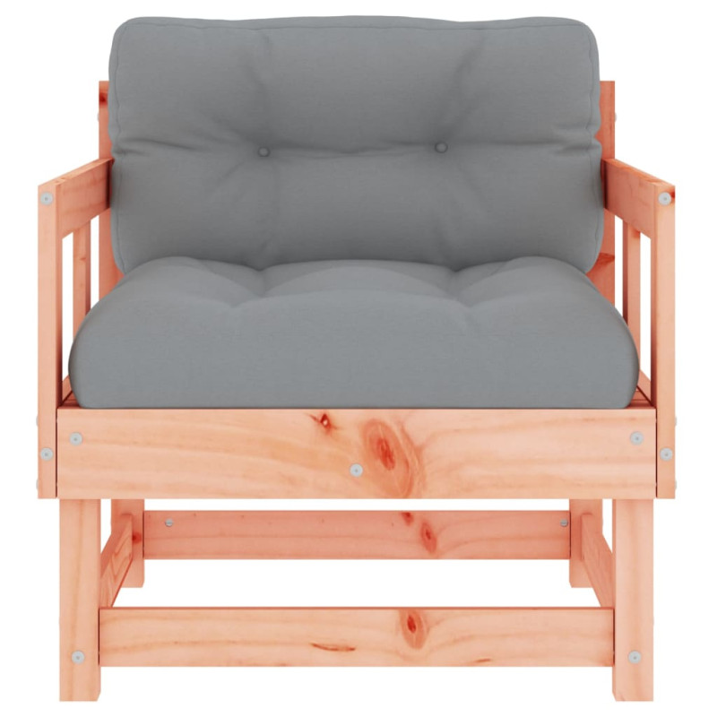 Fotele ogrodowe z poduszkami, 2 szt., lite drewno daglezjowe