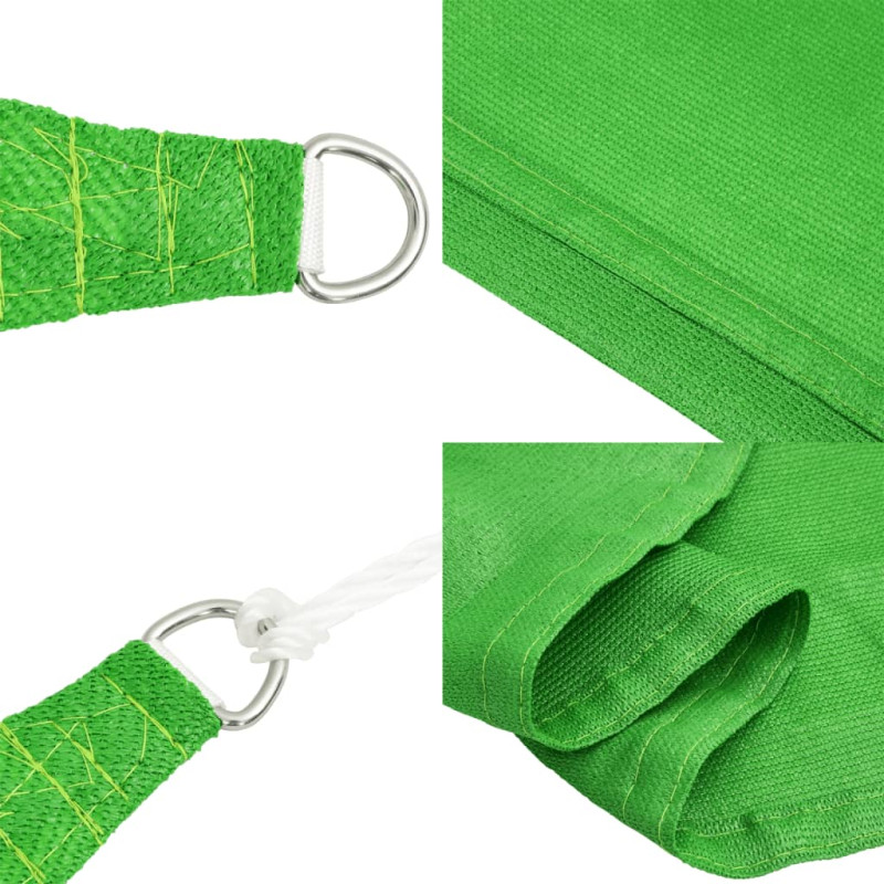Żagiel przeciwsłoneczny, 160 g/m², jasnozielony, 3,5x4,5m, HDPE