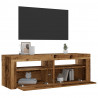 Szafki nocne z LED, 2 szt., stare drewno, 60x35x40 cm