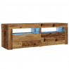 Szafki nocne z LED, 2 szt., stare drewno, 60x35x40 cm