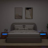 Szafki nocne z LED, 2 szt., stare drewno, 60x35x40 cm
