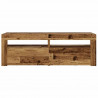 Szafki nocne z LED, 2 szt., stare drewno, 60x35x40 cm