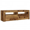 Szafki nocne z LED, 2 szt., stare drewno, 60x35x40 cm