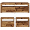 Szafki nocne z LED, 2 szt., stare drewno, 60x35x40 cm