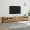 Szafka pod TV z oświetleniem LED, dąb artisan, 260x35x40 cm
