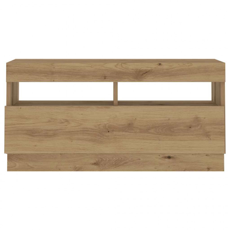 Szafka pod TV z oświetleniem LED, dąb artisan, 260x35x40 cm