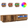 Szafka pod TV z oświetleniem LED, stare drewno, 180x35x40 cm