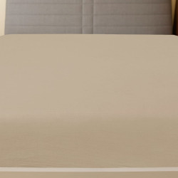 Prześcieradło, taupe, 100x200 cm, dżersej bawełniany