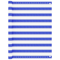 Parawan balkonowy, niebiesko-biały, 120x400 cm, HDPE