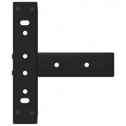 Nogi do stolika kawowego w kształcie litery T 2 szt Czarne Stal