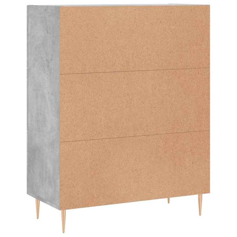 Szafka, szarość betonu, 69,5x34x90 cm, materiał drewnopochodny