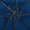 Parasol wiszący z podwójną czaszą, 250x250 cm, niebieski