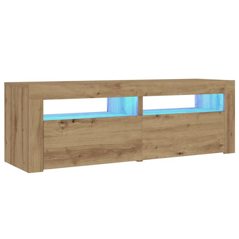 Szafki nocne z LED, 2 szt., dąb artisan, 60x35x40 cm