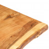 Blat, lite drewno akacjowe, 100x(50-60)x2,5 cm