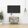 Wisząca szafka pod TV, dąb sonoma i biel, 37x37x72 cm