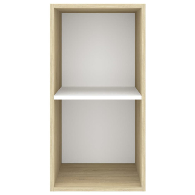 Wisząca szafka pod TV, dąb sonoma i biel, 37x37x72 cm