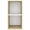 Wisząca szafka pod TV, dąb sonoma i biel, 37x37x72 cm