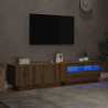 Szafka pod TV z oświetleniem LED, dąb artisan, 180x35x40 cm