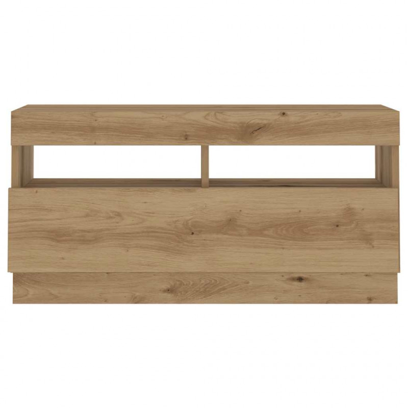 Szafka pod TV z oświetleniem LED, dąb artisan, 180x35x40 cm