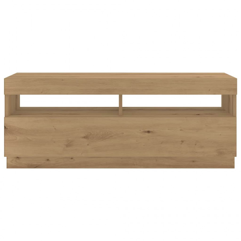 Szafka pod TV z oświetleniem LED, dąb artisan, 300x35x40 cm