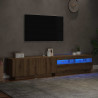 Szafka pod TV z oświetleniem LED, dąb artisan, 200x35x40 cm