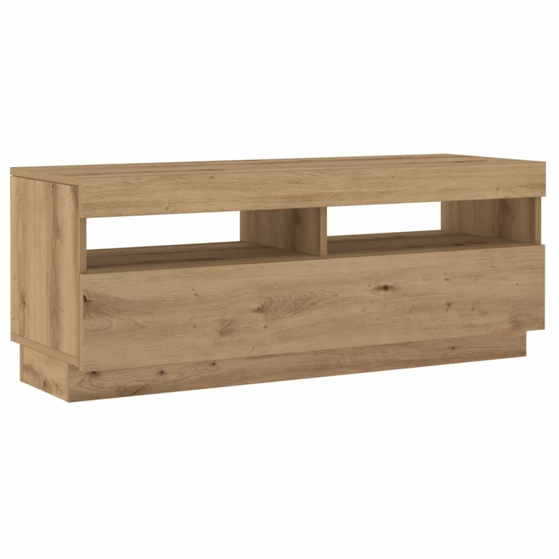 Szafka pod TV z oświetleniem LED, dąb artisan, 200x35x40 cm