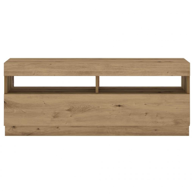 Szafka pod TV z oświetleniem LED, dąb artisan, 200x35x40 cm