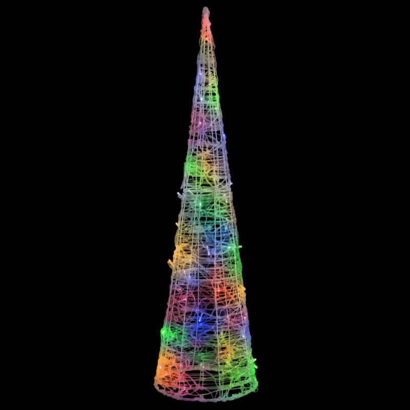 Stożek dekoracyjny, akrylowy, kolorowy, LED, 90 cm