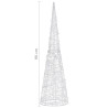 Stożek dekoracyjny, akrylowy, kolorowy, LED, 90 cm