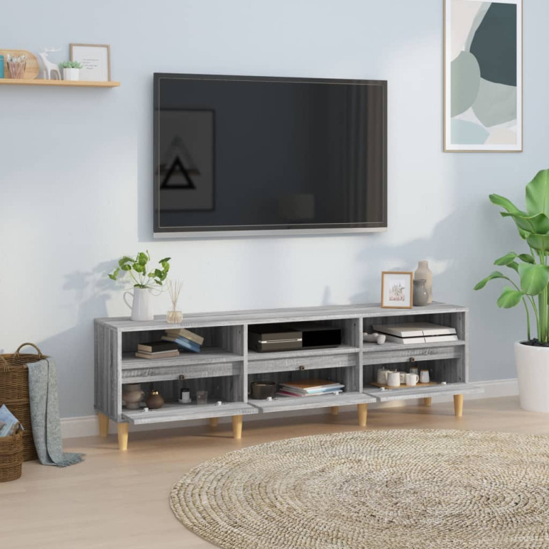 Szafka pod TV, szary dąb sonoma, 150x30x44,5 cm