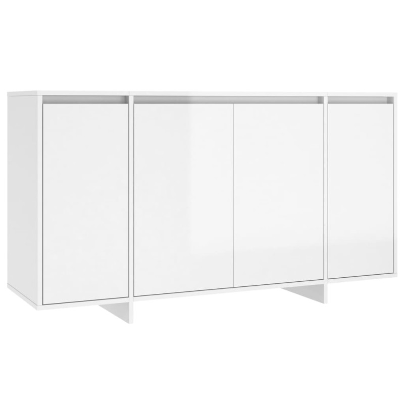 Szafka, biała, połysk, 135x41x75 cm, materiał drewnopochodny