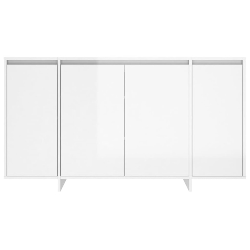 Szafka, biała, połysk, 135x41x75 cm, materiał drewnopochodny