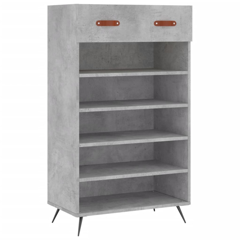 Szafka na buty, szarość betonu, 60x35x105 cm