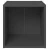 Szafka pod TV, szara, 37x35x37 cm, materia drewnopochodny