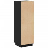 Szafka, czarna, 37x34x110 cm, lite drewno sosnowe