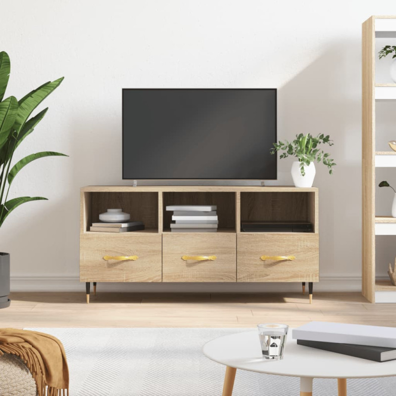 Szafka pod telewizor, dąb sonoma, 102x36x50 cm