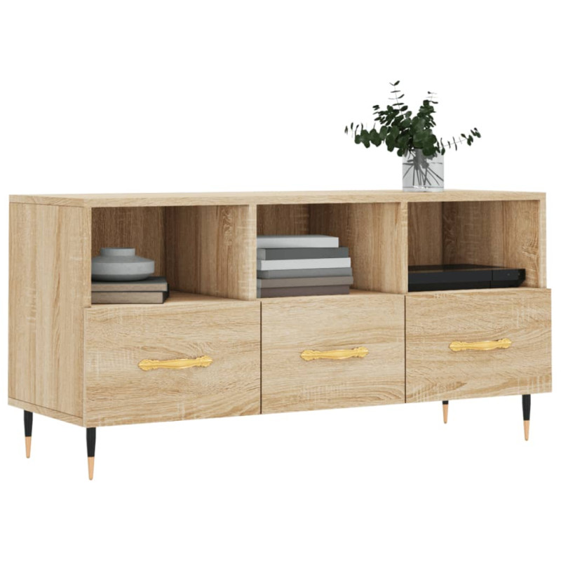 Szafka pod telewizor, dąb sonoma, 102x36x50 cm
