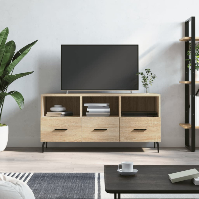 Szafka pod telewizor, dąb sonoma, 102x36x50 cm