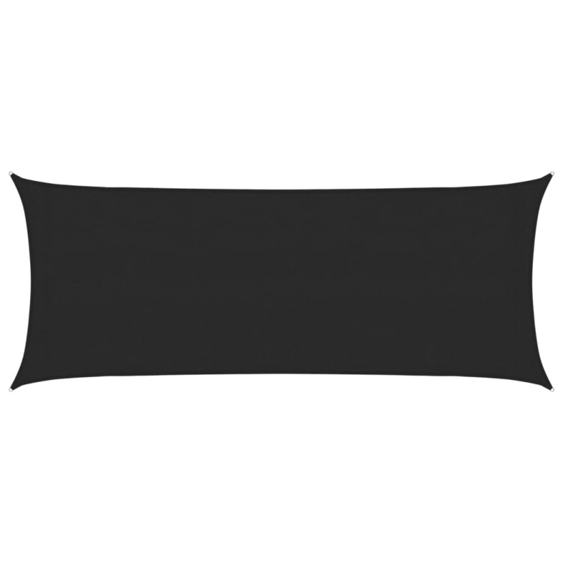 Żagiel przeciwsłoneczny, 160 g/m², czarny, 2x5 m, HDPE