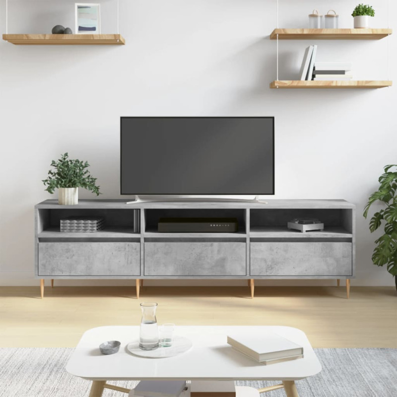 Szafka pod TV, szarość betonu, 150x30x44,5 cm