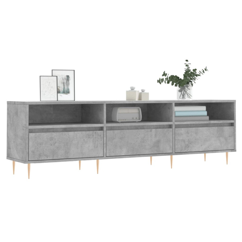 Szafka pod TV, szarość betonu, 150x30x44,5 cm