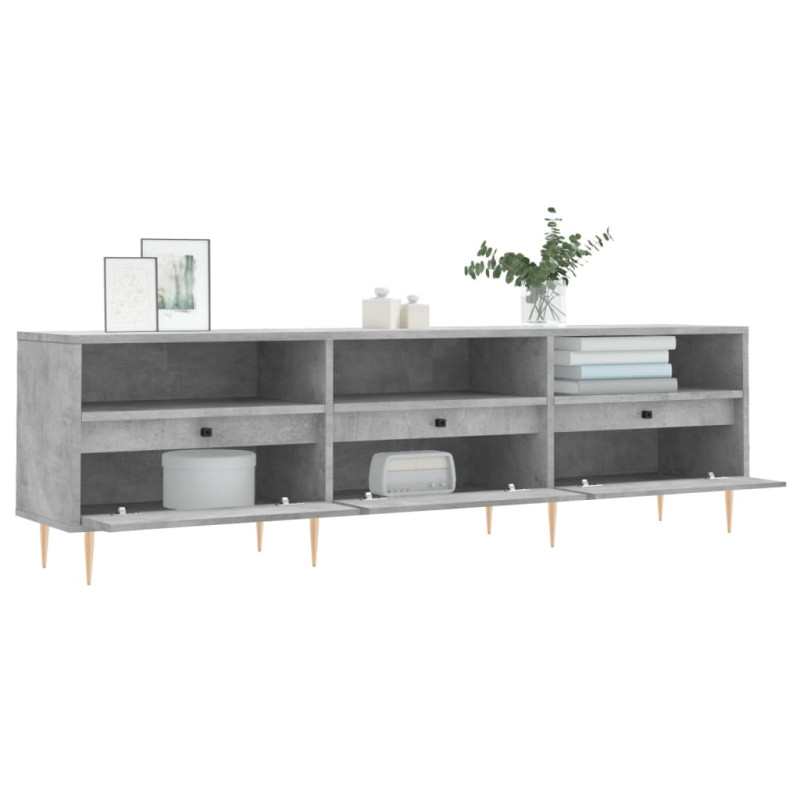 Szafka pod TV, szarość betonu, 150x30x44,5 cm