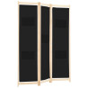 Parawan 3-panelowy, czarny, 120x170x4 cm, tkanina
