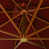 Parasol ogrodowy wiszący, jodłowy słupek, terakota, 3x3 m