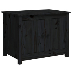 Stolik kawowy, czarny, 71x49x55 cm, lite drewno sosnowe