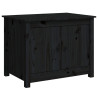 Stolik kawowy, czarny, 71x49x55 cm, lite drewno sosnowe