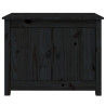 Stolik kawowy, czarny, 71x49x55 cm, lite drewno sosnowe