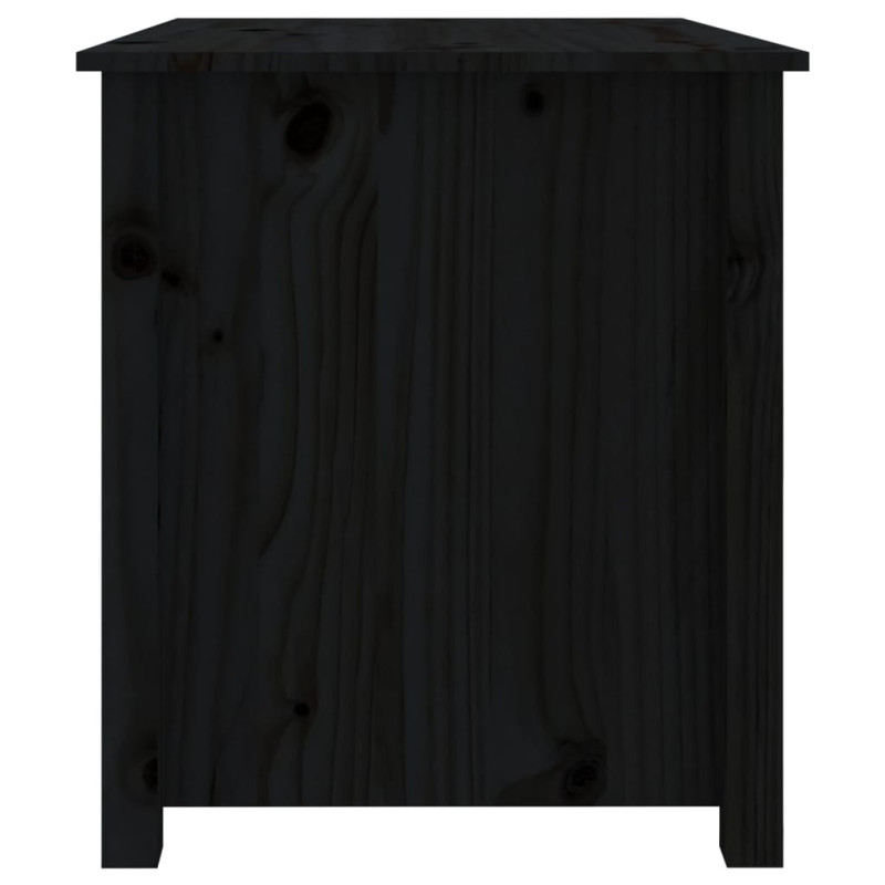 Stolik kawowy, czarny, 71x49x55 cm, lite drewno sosnowe
